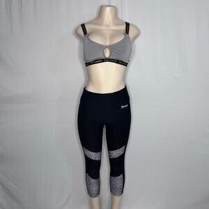 Juicy Couture Medium 2-Piece Lounge Set Logo Bralette & Leopard Leggings